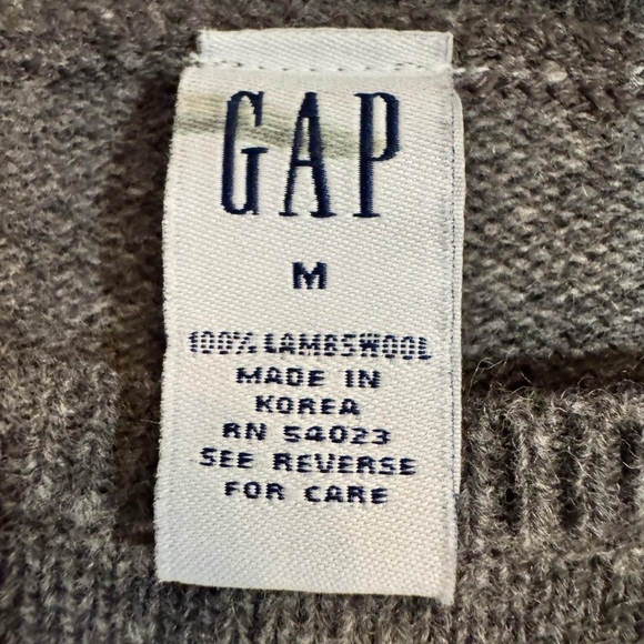 GAP Gray Patterned Sweater MEDIUM - Picture 3 of 4